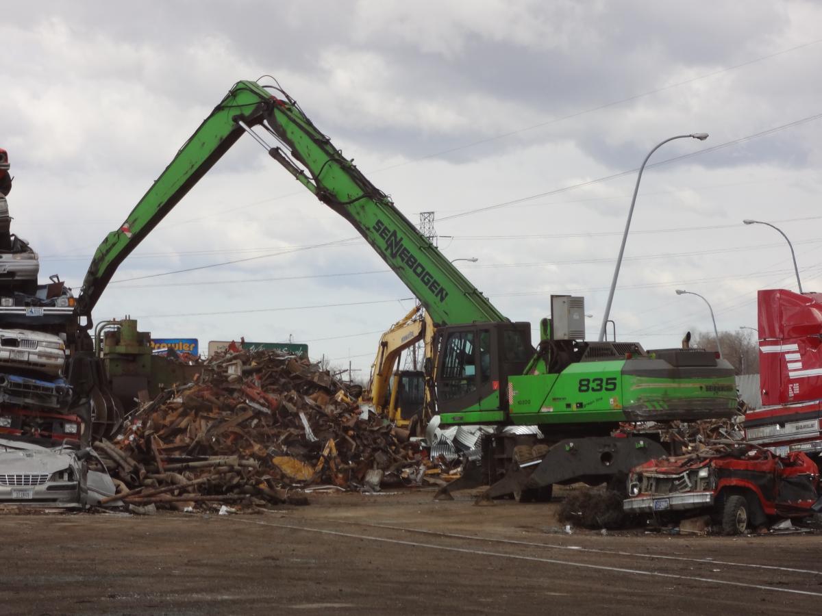 This 835, one of the oldest in the fleet at Pacific Recycling is in the yard at Billings Montana. Its fuel efficiency and mobility make it a valuable addition to their operation.