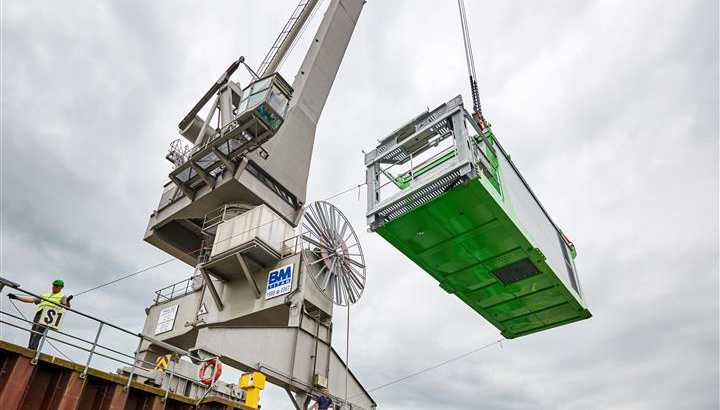 The Newest And Largest SENNEBOGEN Material Handler, Now Installed In Busy Bulgarian Port