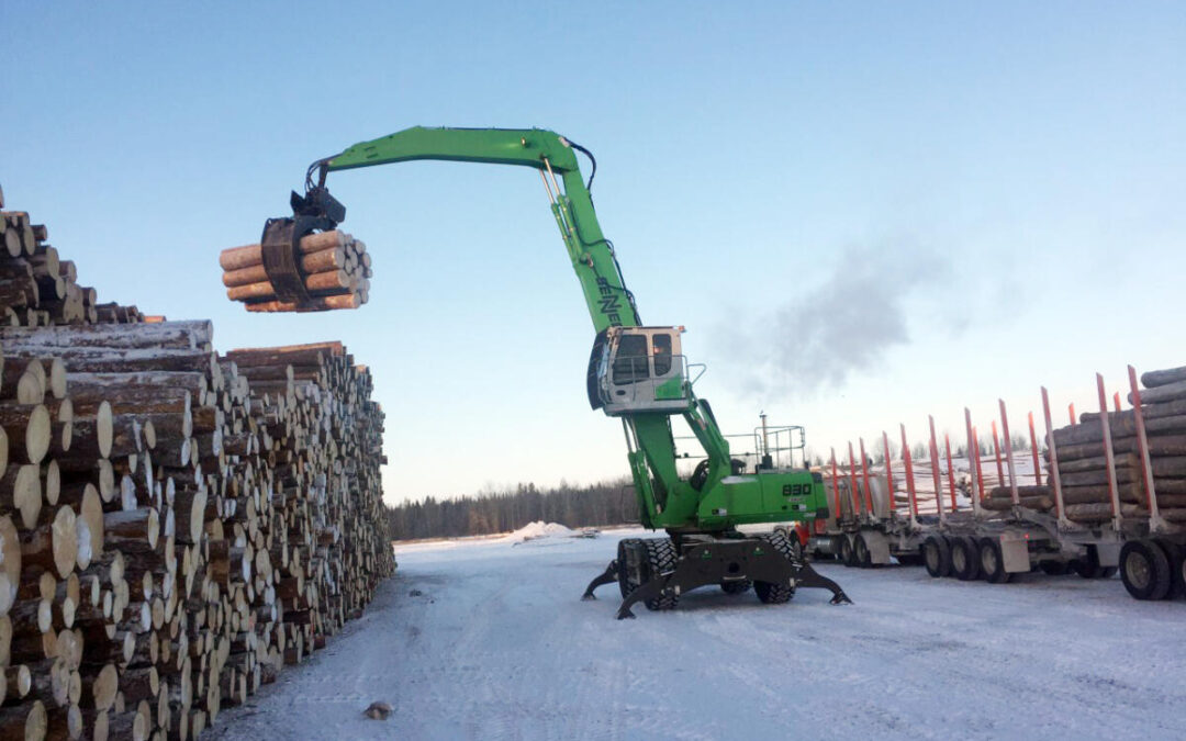SENNEBOGEN Log-Handler Helps Edgewood Mill Keep “Up” with New Sawline