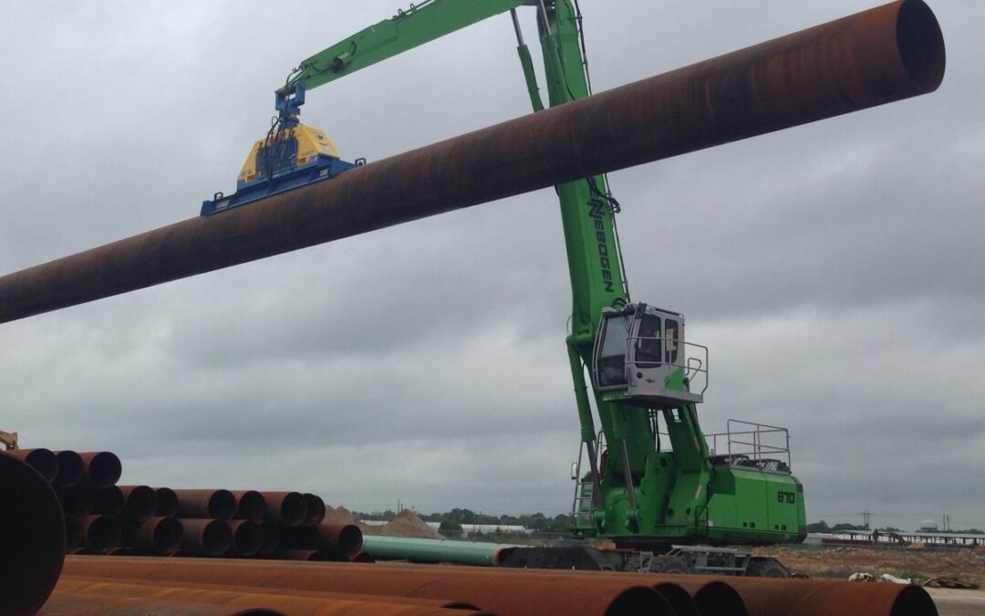 Berg Pipe Yard Steps Up To SENNEBOGEN 870 M For Sure, Heavy Lifting