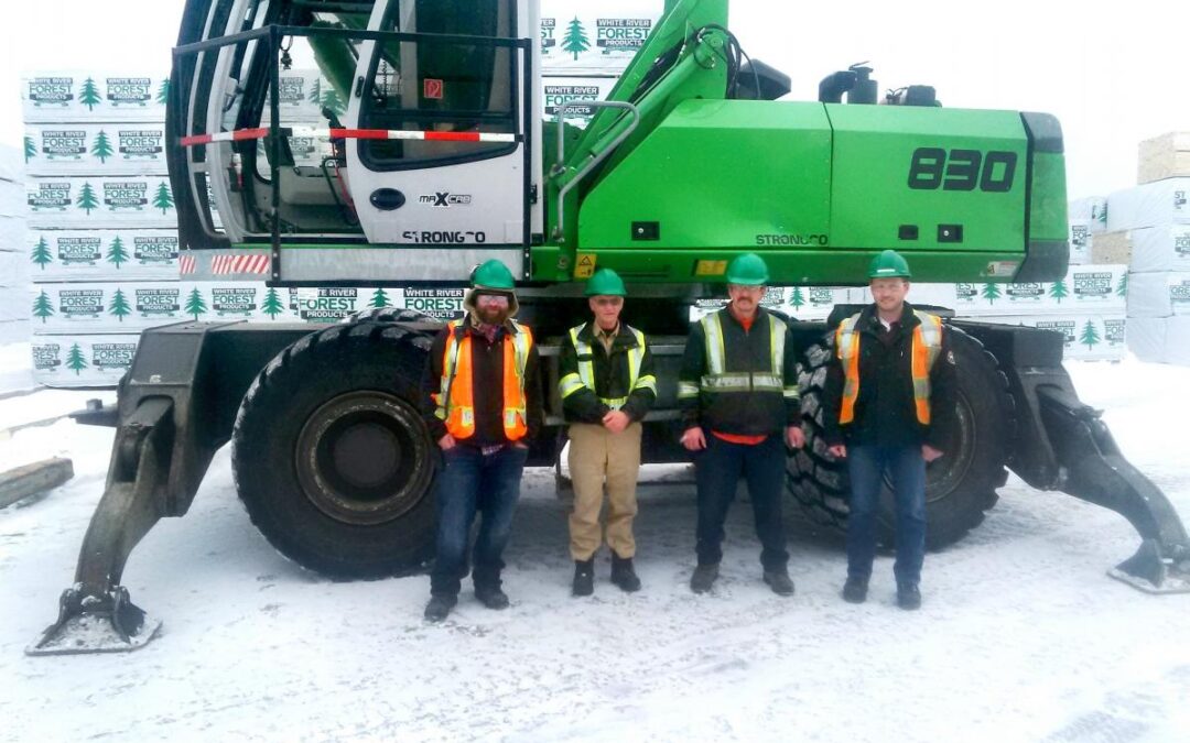 White River Mill Yard Matches New Production Capability With SENNEBOGEN 830 M-T Log Loader