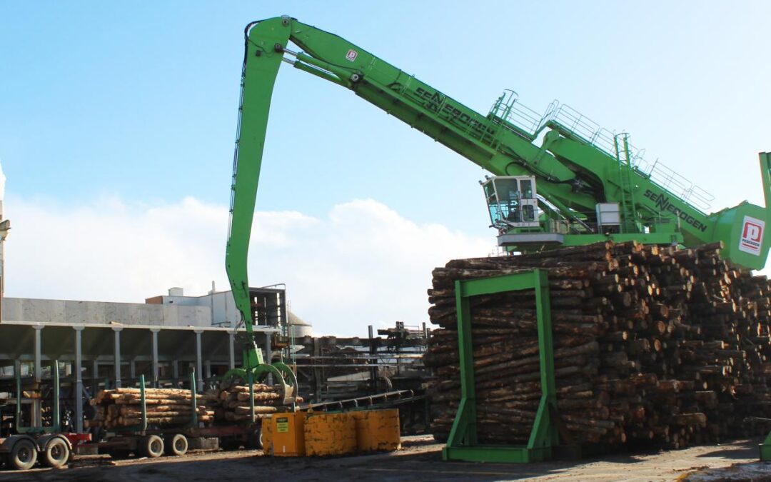 Timber Handling Solutions From SENNEBOGEN Full Line Working At New Zealand’s Pedersen Group