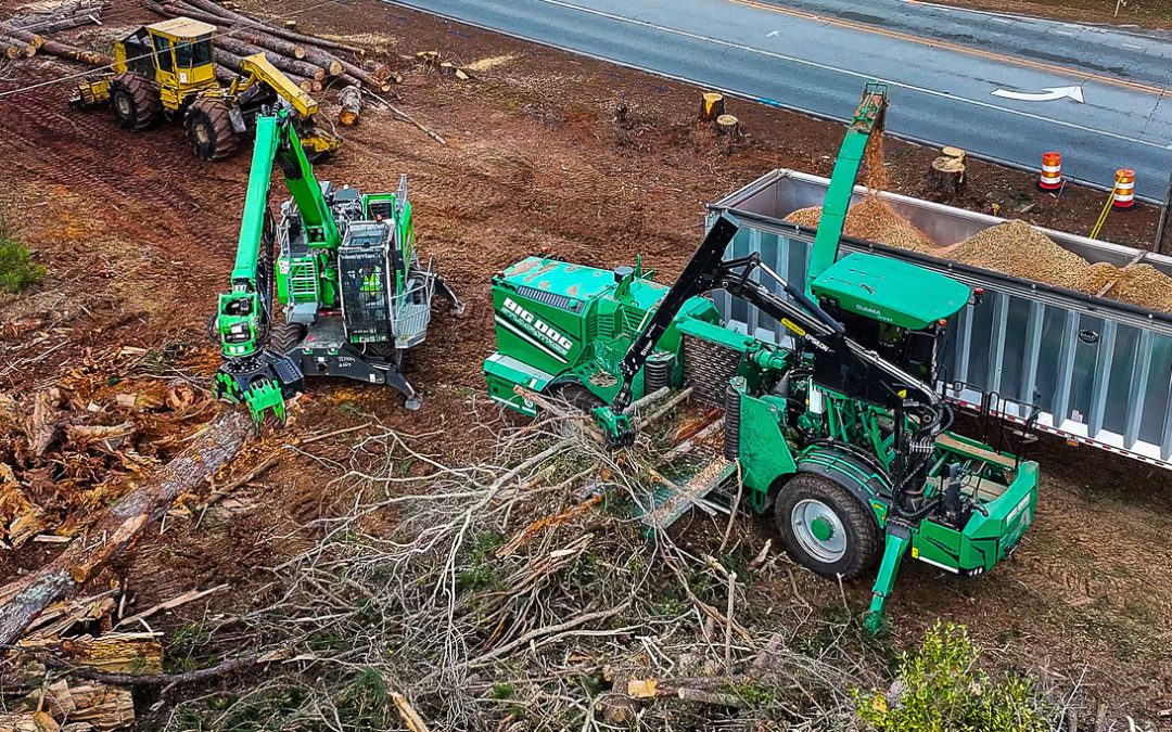 Big Dog Stump & Tree Scales Up with SENNEBOGEN 718 and Albach Diamant 2000